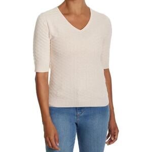 Ella Moss Women's Elbow Sleeve Sweater, Light Peach, Size S. BP